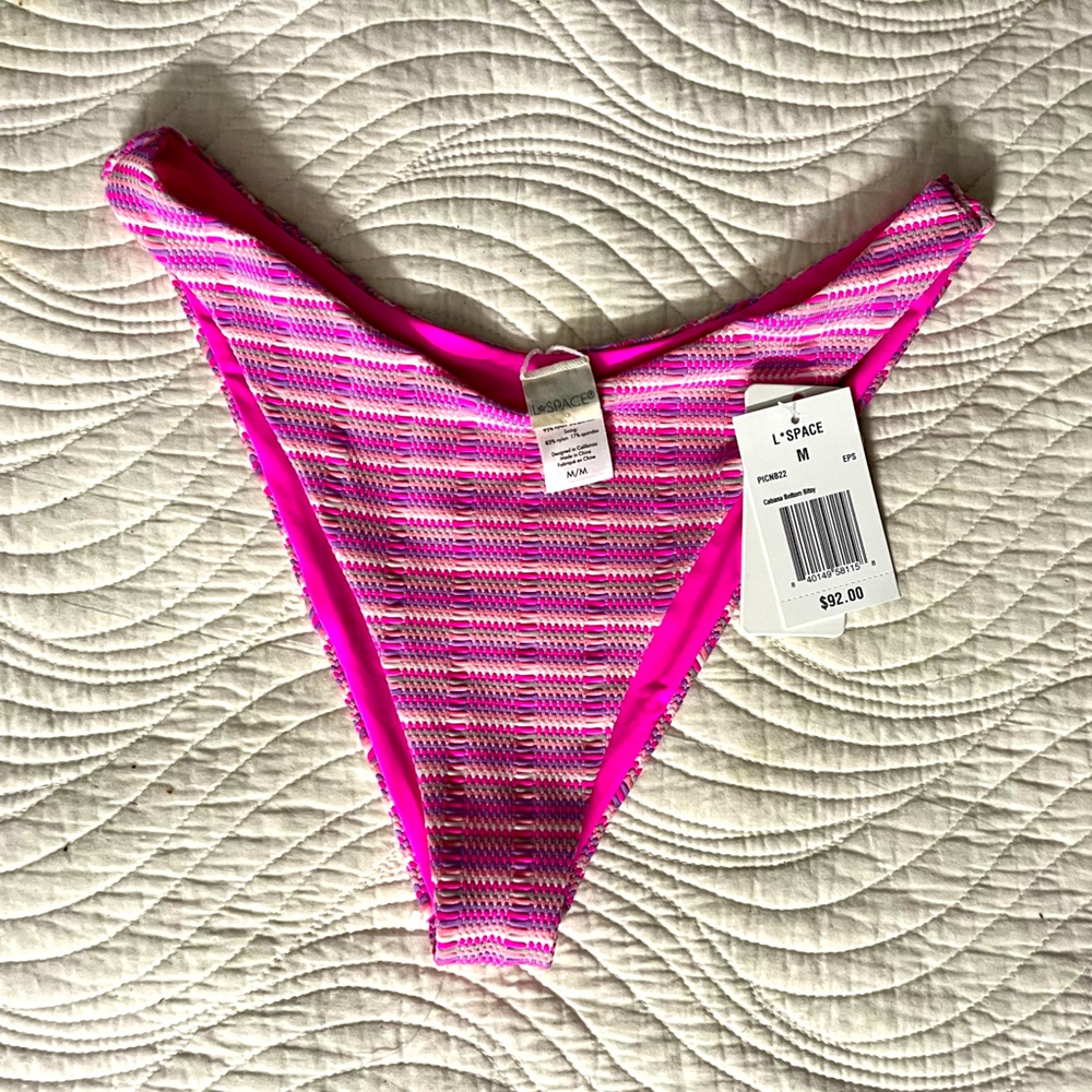 NWT l*space bikini bottoms in pink/purple